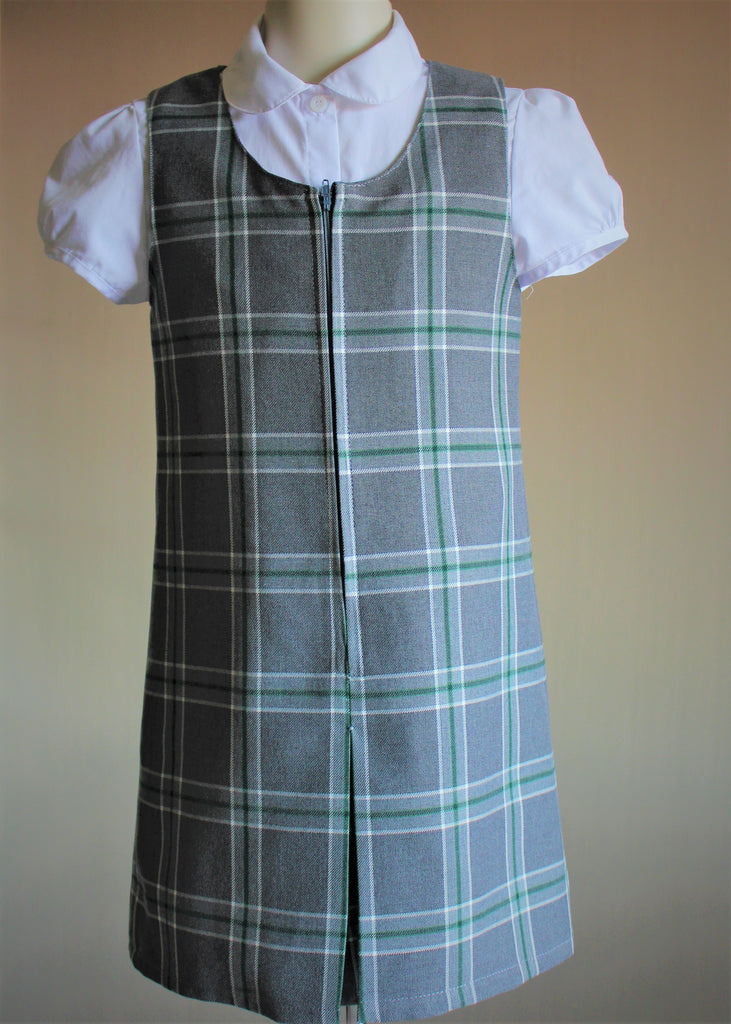 Grey slimline tartan pinafore Kinderland Largs