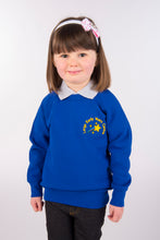 Largs Early Years Centre uniform, dark blue non-colour fading nursery jumper, especially designed for young children