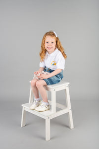 Largs EYC nursery uniform, white polo shirt from age 2 to 6