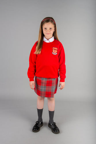 round neck sweatshirt for Largs Primary School, long lasting colours