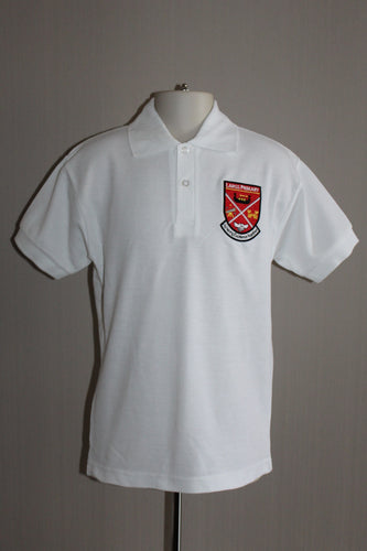 Largs Primary white polo shirt from Kinderland Largs, Largs Primary school uniform
