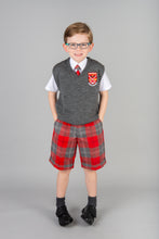 Red and Grey School Tartan Bermuda Shorts - for Boys and Girls