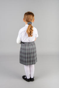 St Marys Primary grey tartan kilt, super comfortable to wear with adjustable waist band