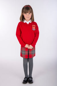 V Neck Jumper for Largs Primary with school badge