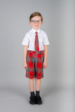 Red and Grey School Tartan Bermuda Shorts - for Boys and Girls